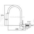 Kuningan Wall Mount Air Dingin Hanya Faucet Dapur